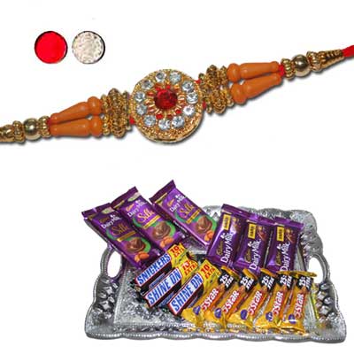 "Rakhi with Chocos - code RN06 - Click here to View more details about this Product